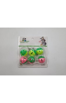 DOBO PET 6'LI Set Kedi Zilli Top Oyuncak