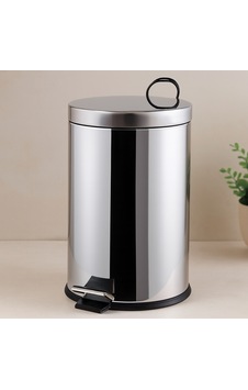 Pedallı 16 L Krom Metal Çöp Kovası Renkli Pedallı 16 L Krom Metal Çöp Kovası Renkli