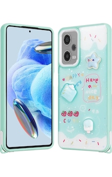Xiaomi Redmi Note 12 Pro 5g Kılıf Parlayan Simli Kabartma Figürlü Zore Cevze Kapak Yeşil Xiaomi Redmi Note 12 Pro 5g Kılıf Parlayan Simli Kabartma Figürlü Zore Cevze Kapak Yeşil