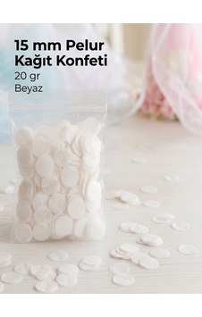 Beyaz Pelur Kağıt Konfeti, 15 Mm - 20 Gr, Parti, Düğün Ve Etkinlik Süsleme Konfetisi Tüm Yaşlar Beyaz Pelur Kağıt Konfeti, 15 Mm - 20 Gr, Parti, Düğün Ve Etkinlik Süsleme Konfetisi Tüm Yaşlar