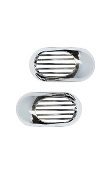 Home Krom Yan Sinyal Çerçevesi Kafesli Izgaralı Kapak 10x5cm 2 Parça