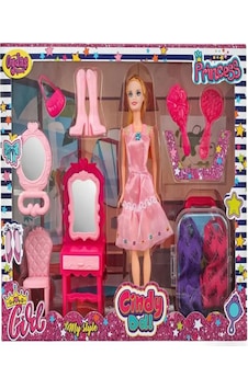 Cindy Doll Bavullu Makyaj Masalı Bebek Seti - Mavi Su Dünyası Cindy Doll Bavullu Makyaj Masalı Bebek Seti - Mavi Su Dünyası