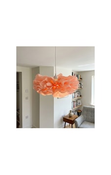 Şeftali Renk 30 Cm Midi Boy Çiçek Avize El Yapımı Dekoratif Modern Minimalist Tasarım Beyaz Şeftali Renk 30 Cm Midi Boy Çiçek Avize El Yapımı Dekoratif Modern Minimalist Tasarım Beyaz