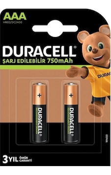 Duracell 1.2v 750 Mah Aaa Şarjlı Kalem Pil 2li Duracell 1.2v 750 Mah Aaa Şarjlı Kalem Pil 2li
