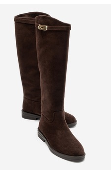 Luvi Shoes Clare Kahverengi Süet Kemerli Kadın Binici Çizme Luvi Shoes Clare Kahverengi Süet Kemerli Kadın Binici Çizme