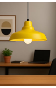 Lunora Metal Tekli Sarı Sarkıt Avize Retro Model Avize Lunora Metal Tekli Sarı Sarkıt Avize Retro Model Avize