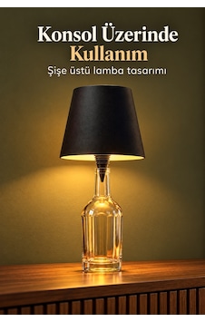 Şişe Üstü Abajur Type C Girişli Dekoratif Masa Lambası - Lisinya Çok Renkli Şişe Üstü Abajur Type C Girişli Dekoratif Masa Lambası - Lisinya Çok Renkli