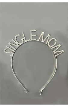 Taşlı Single Mom Yazılı Bekar Anneler İçin Taç Gümüş Boşanma Parti Tacı Tüm Yaşlar Taşlı Single Mom Yazılı Bekar Anneler İçin Taç Gümüş Boşanma Parti Tacı Tüm Yaşlar
