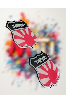 Japan Damla Sticker Etiket Kabartmalı 3dsilikon Direk Arma Japon Etiketçilere Özel 2adet 3,5x3cm Çok Renkli