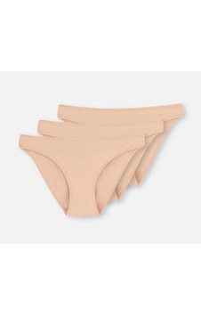 3 Lü Paket Dagi Bayan Düşük Bel İzsiz Slip Külot 5101kc Ten