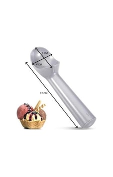 Pastaland Dondurma Kaşığı 17 Cm Gümüş Siyah Pastaland Dondurma Kaşığı 17 Cm Gümüş Siyah