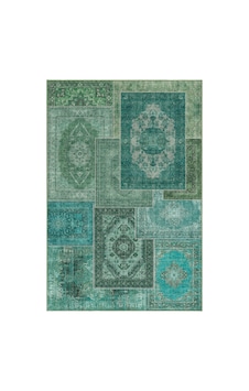 Cool Halı Patchwork Yeşil Turkuaz Vintage Eskitme Bohem Şönil İnce Halı Salon Oturma Odası Halısı Cool Halı Patchwork Yeşil Turkuaz Vintage Eskitme Bohem Şönil İnce Halı Salon Oturma Odası Halısı