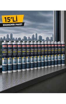 15 Adet Yağmura Dayanıklı Silikonize Mastik 280 Ml Beyaz - Şeffaf 15 Adet Yağmura Dayanıklı Silikonize Mastik 280 Ml Beyaz - Şeffaf