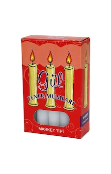 10 Parça Market Mum Çok Renkli 10 Parça Market Mum Çok Renkli