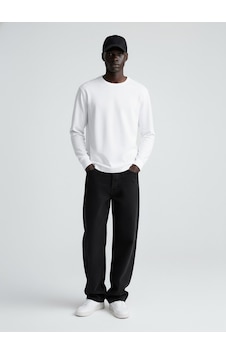 Ltb Uzun Kollu Sıfır Yaka Basic Beyaz Sweatshırt Beyaz 2XL Ltb Uzun Kollu Sıfır Yaka Basic Beyaz Sweatshırt Beyaz 2XL