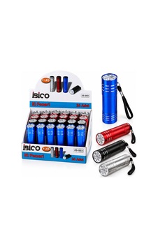 İbico İ10-003 El Feneri Çap: 2.3cm Mini Boy: 8cm 9led Pilli Metal Renkli Kasa - 24'li Paket İbico İ10-003 El Feneri Çap: 2.3cm Mini Boy: 8cm 9led Pilli Metal Renkli Kasa - 24'li Paket