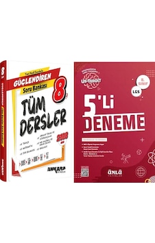 Ankara Yayıncılık 8. Sınıf Tüm Dersler Güçlendiren Soru Bankası Ve Ünlü 5 Li Deneme Seti 2 Kitap Ankara Yayıncılık 8. Sınıf Tüm Dersler Güçlendiren Soru Bankası Ve Ünlü 5 Li Deneme Seti 2 Kitap