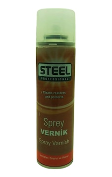 Steel Ck-5067 Vernik Sprey 200ml Korur Onarır Temizler Ahşap- Metal- Polyester- Seramik- Taş - 36'li Paket Steel Ck-5067 Vernik Sprey 200ml Korur Onarır Temizler Ahşap- Metal- Polyester- Seramik- Taş - 36'li Paket