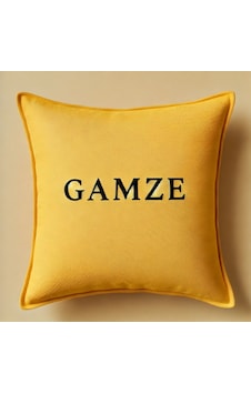 Br Perle Kişiye Özel Nakışlı Home Daily Series Güneş Sarısı Rengi Kırlent Yastık Kılıfı Güneş Sarısı