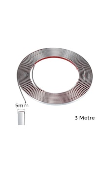 Yapışkanlı Nikelaj Şerit Bant Çıta 5mm 3 Metre Krom