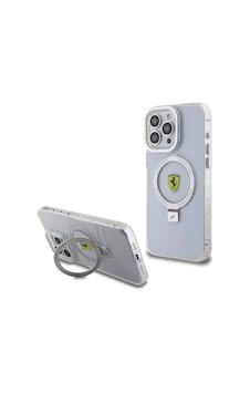 Apple iPhone Uyumlu 15 Pro Max Kılıf Ferrari M-safe Şarj Özellikli Standlı Buzlu Yüzey Dizayn Kapak Gümüş Apple iPhone Uyumlu 15 Pro Max Kılıf Ferrari M-safe Şarj Özellikli Standlı Buzlu Yüzey Dizayn Kapak Gümüş