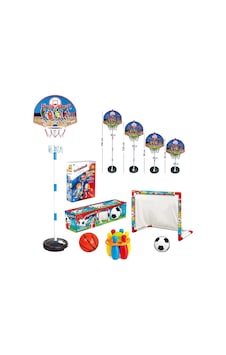 Oyuncak Futbol Kalesi Ayaklı Basketbol Potası Erkek Oyuncak Futbol Kalesi Ayaklı Basketbol Potası Erkek