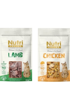 Nutri Feline 2 Çeşit Karma Tahılsız Kedi Ödülü 50 Gr. X 2 Adet Nutri Feline 2 Çeşit Karma Tahılsız Kedi Ödülü 50 Gr. X 2 Adet