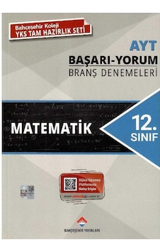 Bahçeşehir Yayınları 12. Sınıf Ayt - Matematik Başarı - Yorum Branş Denemeleri Bahçeşehir Yayınları 12. Sınıf Ayt - Matematik Başarı - Yorum Branş Denemeleri