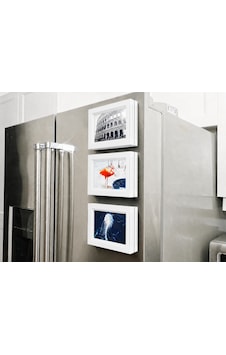 3d Baskı 3lü Magnet Fotoğraf Çerçevesi Seti - Buzdolabı İçin Mini Manyetik Resim Çerçevesi, Dekoratif Magnet-beyaz 3d Baskı 3lü Magnet Fotoğraf Çerçevesi Seti - Buzdolabı İçin Mini Manyetik Resim Çerçevesi, Dekoratif Magnet-beyaz