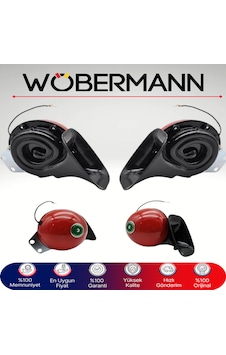 Wöbermann Çiftli Çat Çat Oto Korna Seti 12v Yüksek Sesli Araç Korna