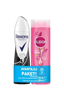 Rexona Motion Sense Invisible Kadın Sprey Deodorant 150 ML + Elidor Güçlü ve Parlak Şampuan 200 ML Rexona Motion Sense Invisible Kadın Sprey Deodorant 150 ML + Elidor Güçlü ve Parlak Şampuan 200 ML