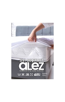 Alez 120x200 Cm 1 Adet Ve 1 Adet Yastık Alezi Set Beyaz Alez 120x200 Cm 1 Adet Ve 1 Adet Yastık Alezi Set Beyaz