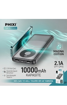 Phixi Magna Boost Charge Light Indicator Dual Output Powerbank Çok Renkli Phixi Magna Boost Charge Light Indicator Dual Output Powerbank Çok Renkli