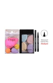 Yumurta Sünger-makyaj Pufu Waterproof Eyeliner Hediyeli Yumurta Sünger-makyaj Pufu Waterproof Eyeliner Hediyeli