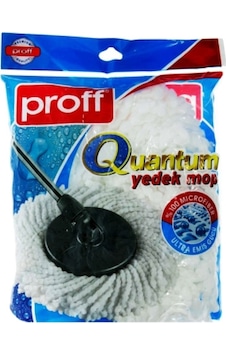 Proff Quantum Mikrofiber Mop Yedek Beyaz Proff Quantum Mikrofiber Mop Yedek Beyaz