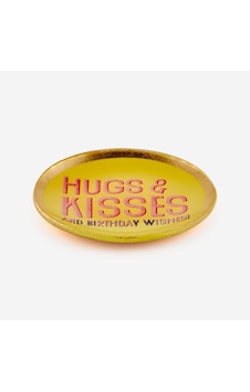 Sarı Cam Hugs&kisses Dekoratif Tabak 10x0,8x10 Cm Sarı Cam Hugs&kisses Dekoratif Tabak 10x0,8x10 Cm