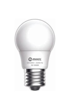 Makel 3W Led Ampul 6500K Makel E27 Beyaz Işık Makel 3W Led Ampul 6500K Makel E27 Beyaz Işık