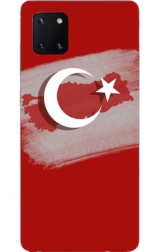 Samsung Galaxy Note 10 Lite Uyumlu Türkiye Harita Detaylı Türk Bayrağı Baskılı Silikon Kılıf Renkli