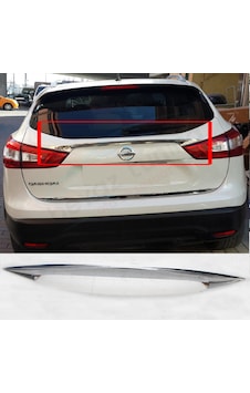 Nissan Qashqai Krom Arka Bagaj Üst Çıtası 2014- Nissan Qashqai Krom Arka Bagaj Üst Çıtası 2014-