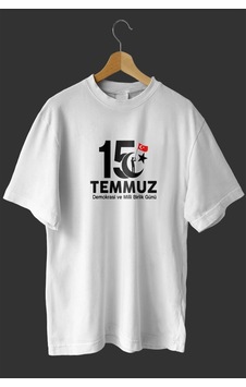 Novalisse 15 Temmuz Demokrasi Ve Milli Birlik Günü Baskılı Oversize Bisiklet Yaka T-shirt - Beyaz Çoklu Renk Novalisse 15 Temmuz Demokrasi Ve Milli Birlik Günü Baskılı Oversize Bisiklet Yaka T-shirt - Beyaz Çoklu Renk