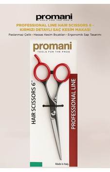 Professional Line Hair Scissors 6 - Kırmızı Detaylı Saç Kesim Makası Professional Line Hair Scissors 6 - Kırmızı Detaylı Saç Kesim Makası