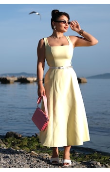 Gigi Wardrobe Sarı Sunset Elbise Sarı Sarı