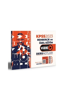 2023 KPSS Eğitim Bilimleri Rehberlik Video Ders Notları- Benim Hocam Yayınları 2023 KPSS Eğitim Bilimleri Rehberlik Video Ders Notları- Benim Hocam Yayınları