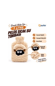 Ergonomik Peluş Kılıflı 1 Lt Termal Sıcak Su Torbası Sarı Ergonomik Peluş Kılıflı 1 Lt Termal Sıcak Su Torbası Sarı