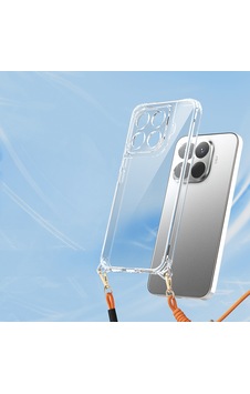 Xiaomi 15t Pro Kılıf Airbagli Takılabilir Askı Aparatlı Zore Snap Silikon Kapak Seffaf
