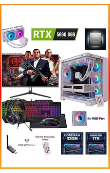 Ga-deluxe Beyaz Geforce Rtx 5060 Amd Ryzen 9 9900x 32 Gb 1 Tb Ssd 27 Inç Monitörlü Set Masaüstü Oyuncu Bilgisayarı Cm5060ws2732gb Ga-deluxe Beyaz Geforce Rtx 5060 Amd Ryzen 9 9900x 32 Gb 1 Tb Ssd 27 Inç Monitörlü Set Masaüstü Oyuncu Bilgisayarı Cm5060ws2732gb
