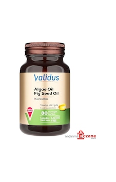 Validus Algae Oil + Fig Seed Oil + Curcumin 30 Softgel Diğer Validus Algae Oil + Fig Seed Oil + Curcumin 30 Softgel Diğer
