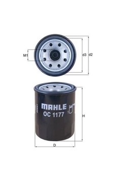Mahle-knecht-behr Oc1177 Filtre Yağ Hyundai Excel Accent Lancer 15208aa160 Mahle-knecht-behr Oc1177 Filtre Yağ Hyundai Excel Accent Lancer 15208aa160