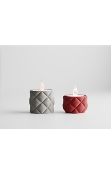 Dekoratif Tealight Mumluk Gri Dekoratif Tealight Mumluk Gri