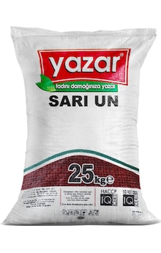 Yazar Taş Değirmende Öğütülmüş Sarı Un 25 KG Yazar Taş Değirmende Öğütülmüş Sarı Un 25 KG